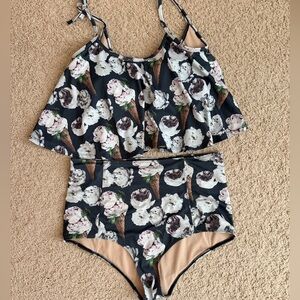 Kortni Jeane floral ice cream swimsuit